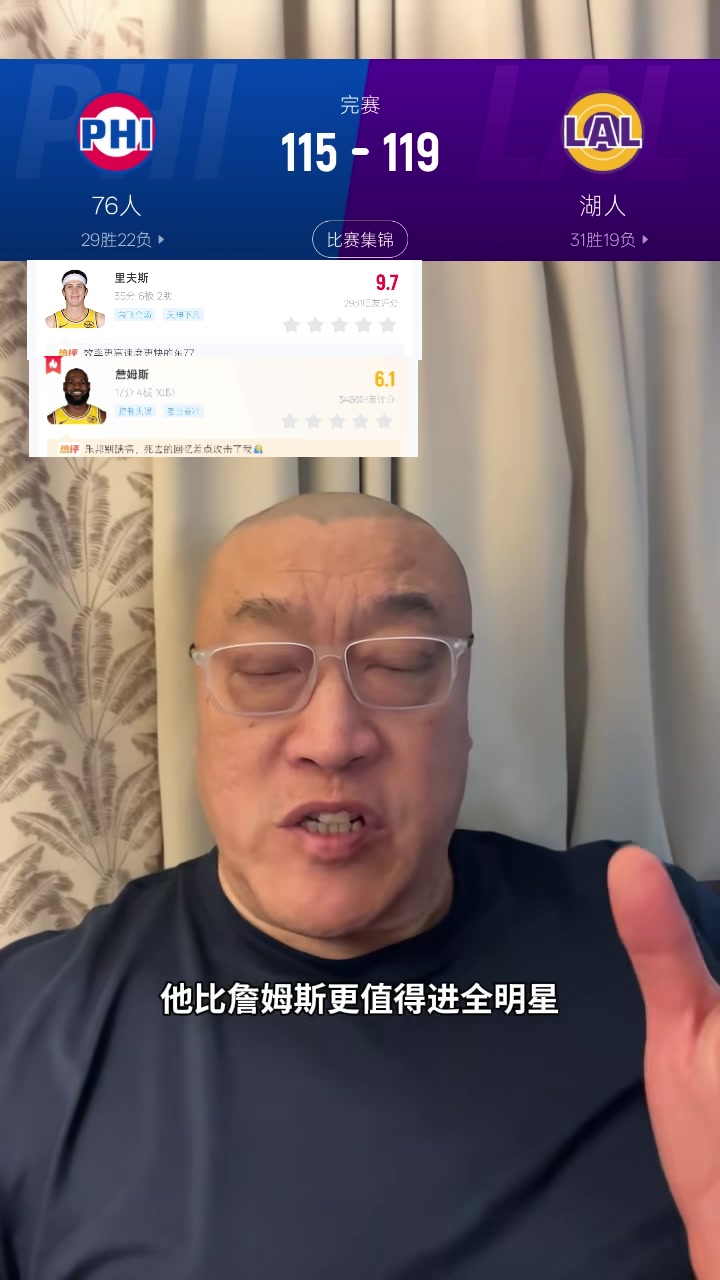 看球吧-马健：里夫斯若没受伤&amp;他比老詹更适合进全明星 肯纳德很适配湖人